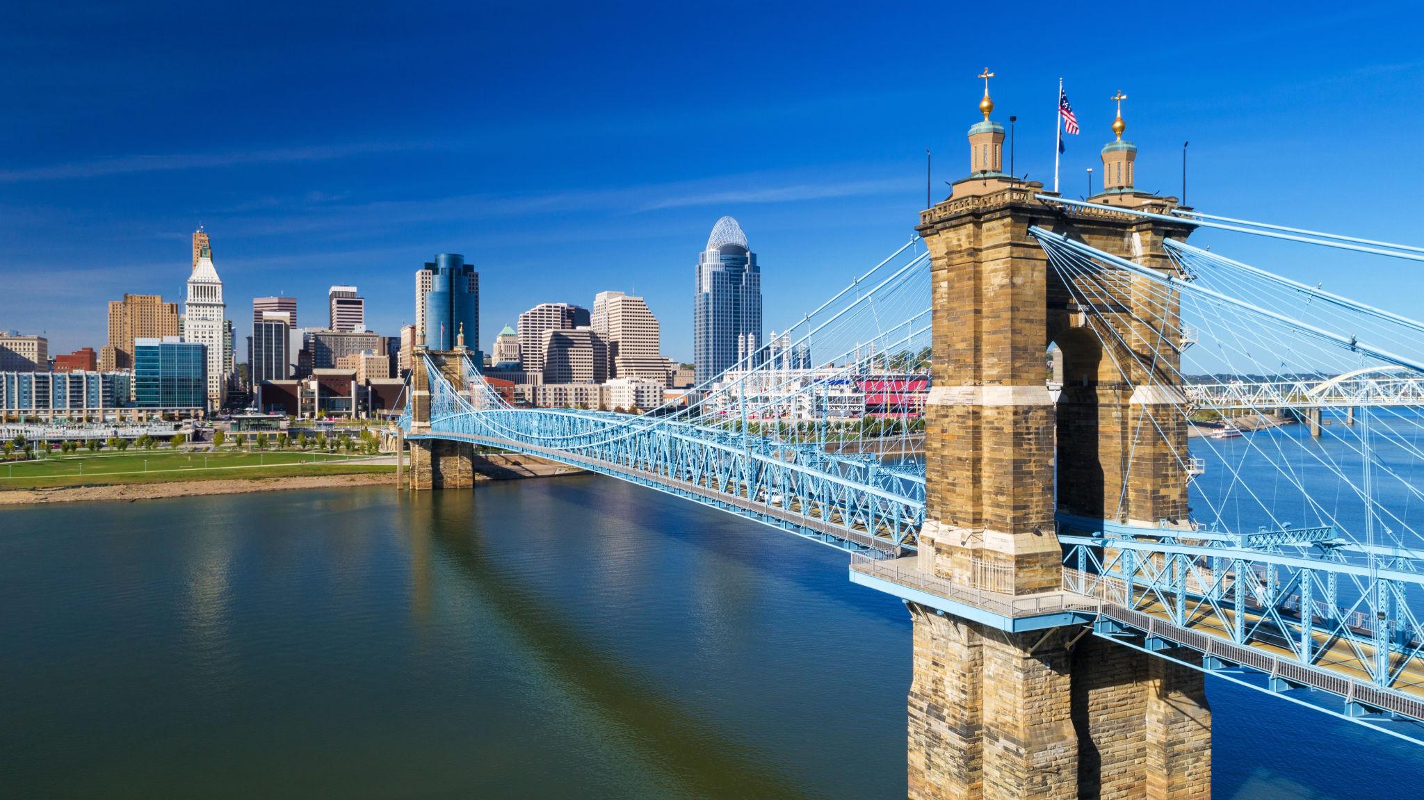 Cincinnati skyline in daylight